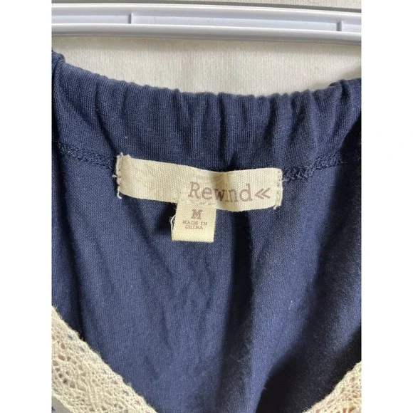 Rewind Womens Medium Floral Cami Tank Top Gathered Straps Flowy Cottage Core M - Picture 3 of 8